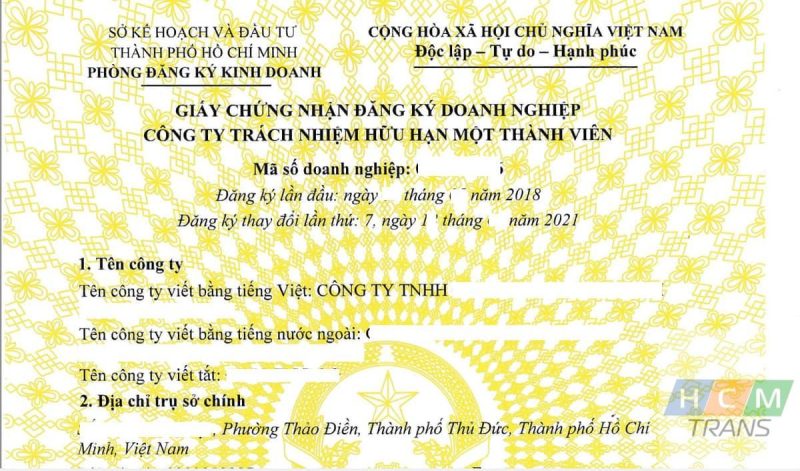 Dịch thuật giấy ĐKKD chuẩn xác tại HCMTRANS